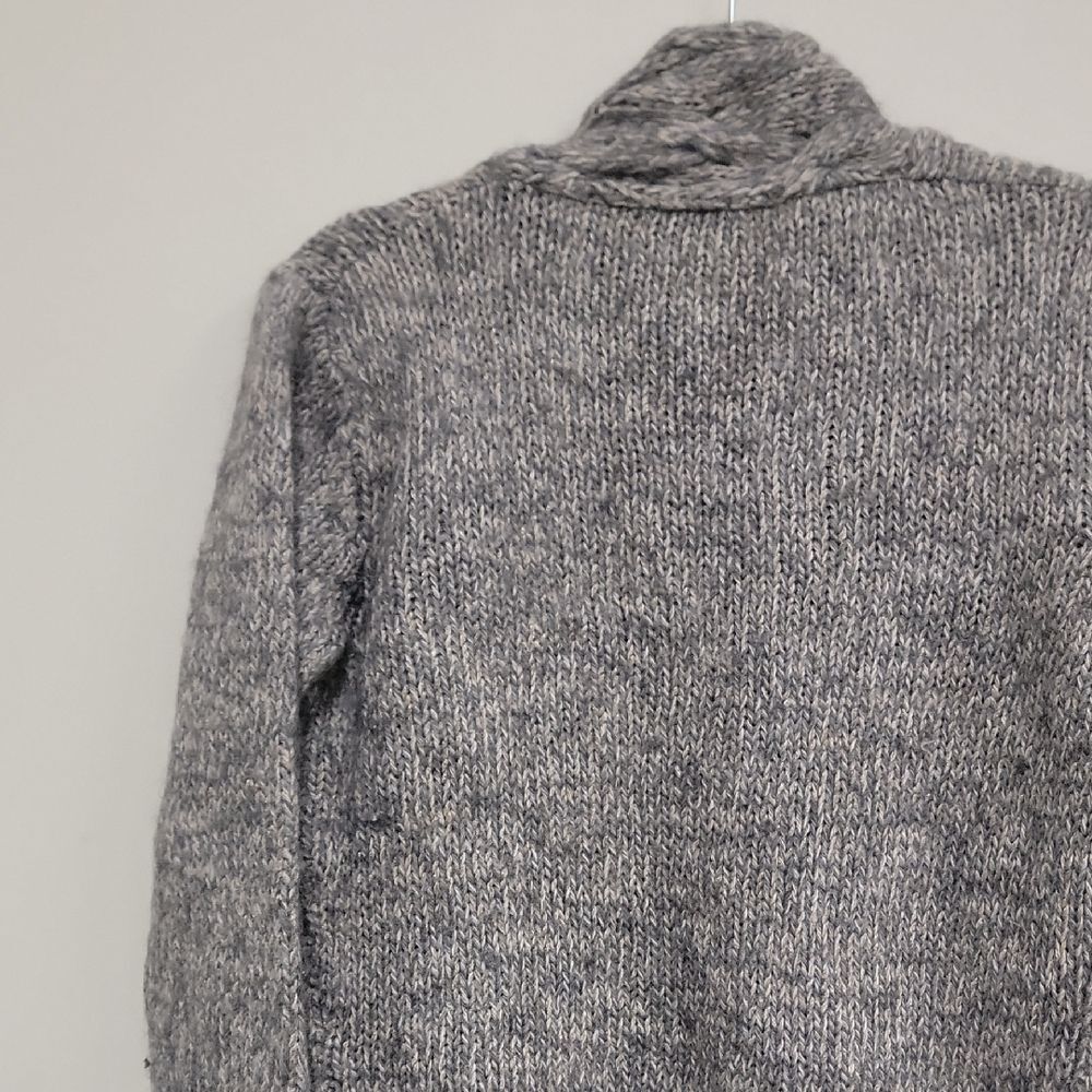 Italian Alpaca Blend Knit Neutral Cable Knit Cardigan Sweater - Picture 8 of 15